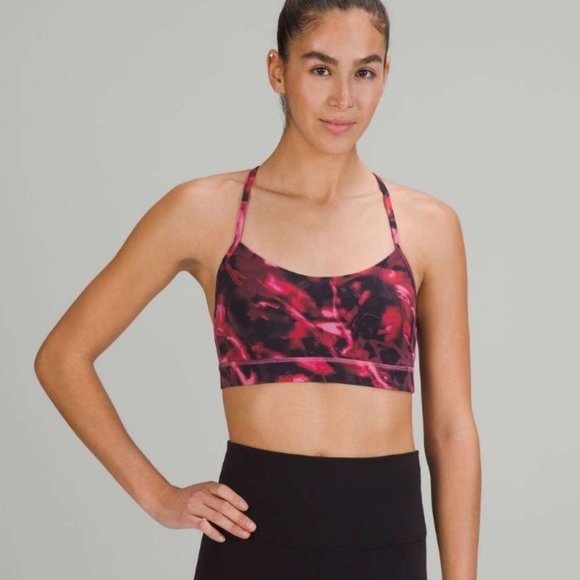 Lululemon Flow Y Nulu Women's Bra Intensity Pink - Size 4 - Picture 1 of 4